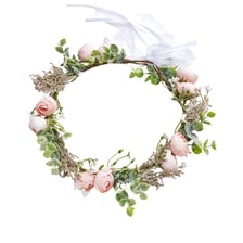 Blumenkranz mit zart Rosa Pfingstrosen Blüten