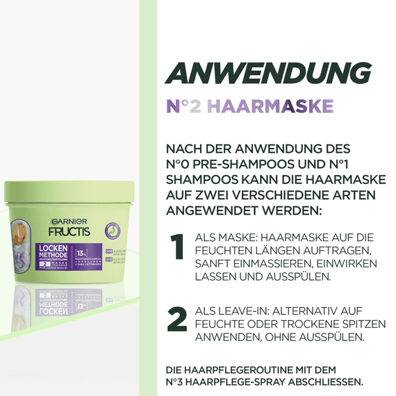 Locken Methode Feuchtigkeitsauffüllende Haarmaske für alle Arten von Locken