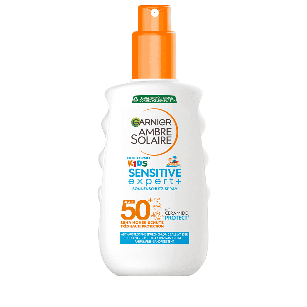 Kids water resistant sun cream spray SPF 50+