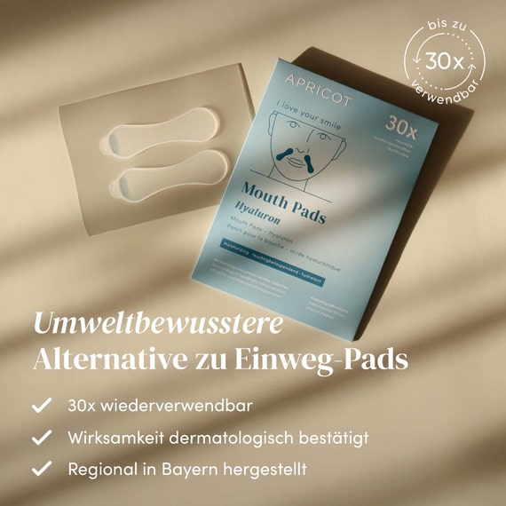 Wiederverwendbare Mund Pads mit Hyaluron