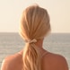 Leather Bow Small Hair Tie Cream