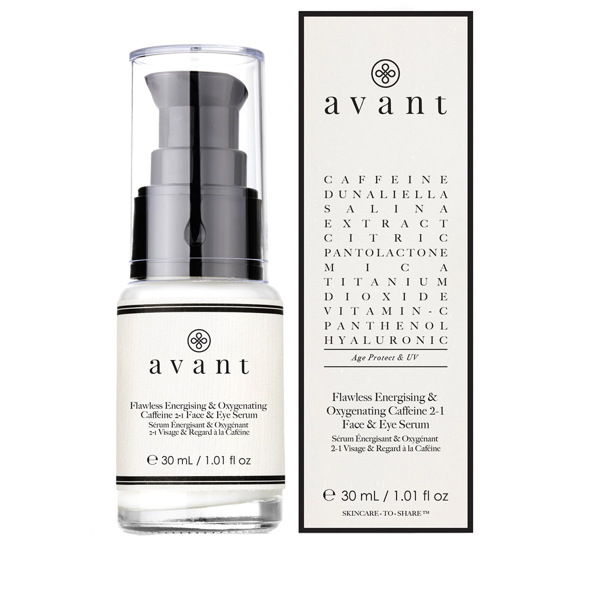 Flawless Energising & Oxygenating Caffeine 2-1 Face & Eye Serum