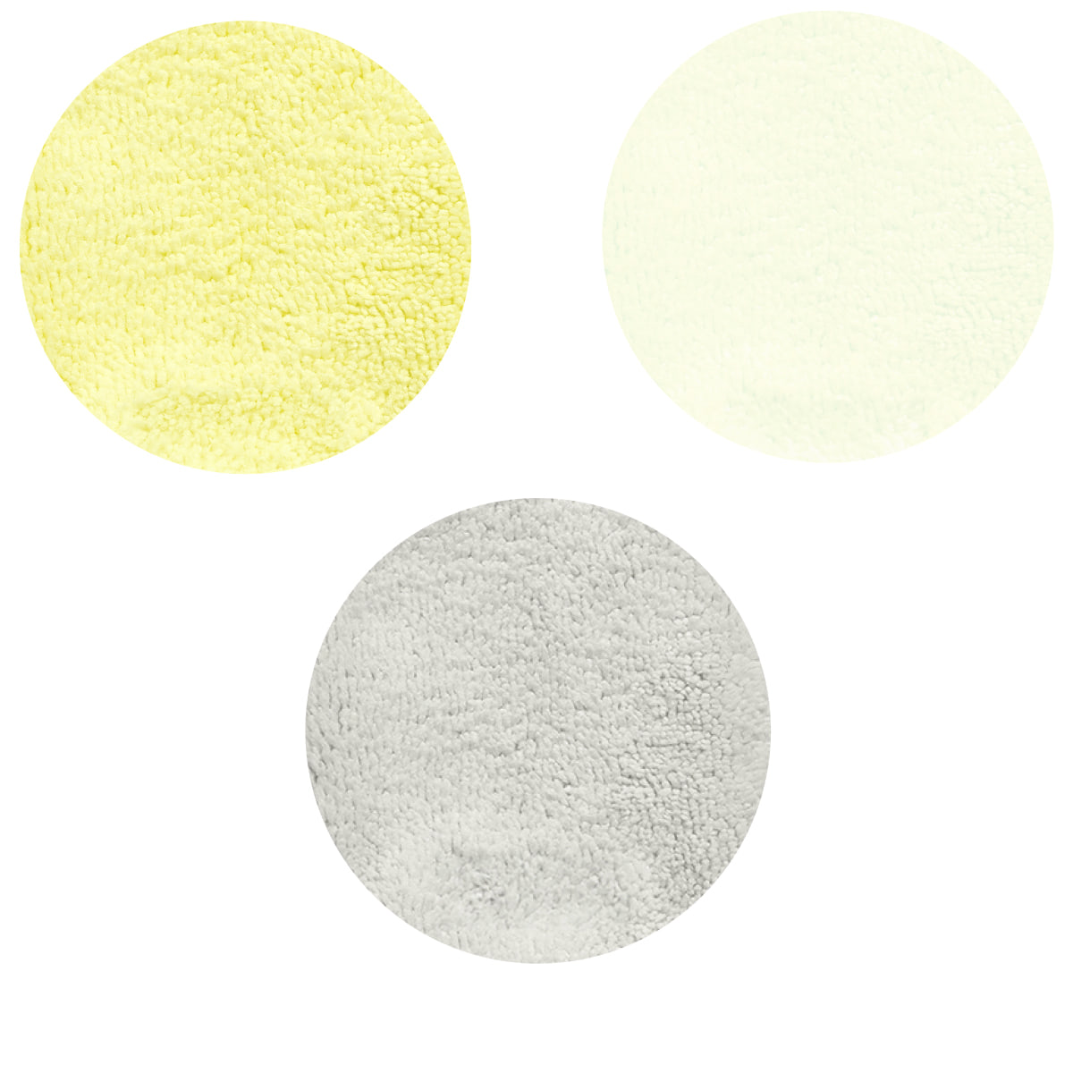 3x Iconic Mitt - Ivory, Banana & Silver Stone