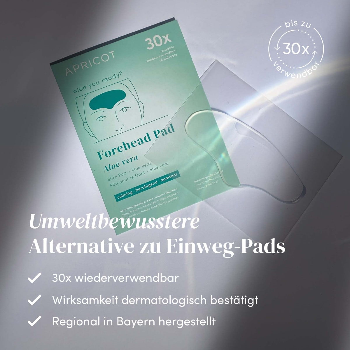 Wiederverwendbares Stirn Pad mit Aloe Vera