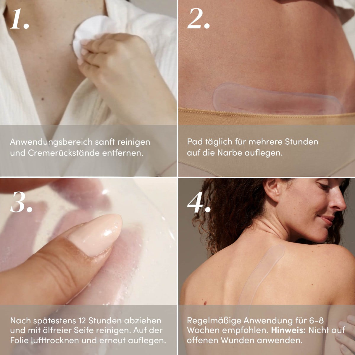 Wiederverwendbare Narben Pads mit Aloe Vera