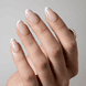 French Tips Press On Nails Medium Round