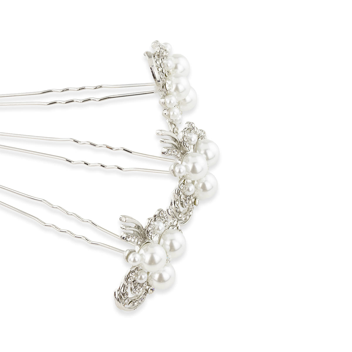 Épingles À Cheveux Avec Perles Et Pierres, 3 pcs.