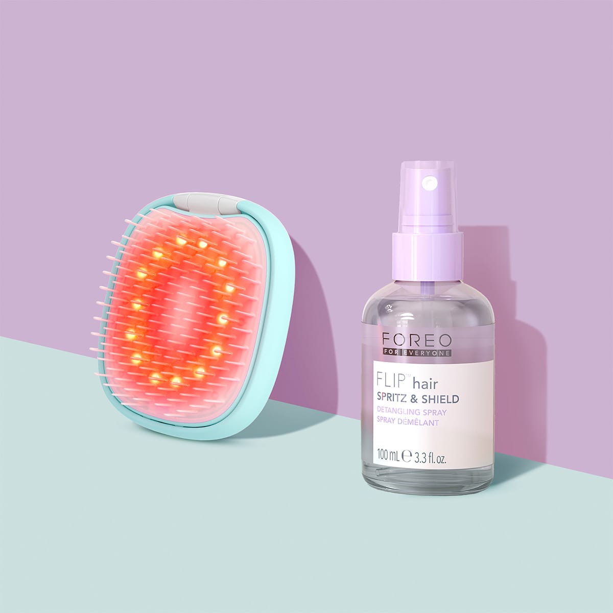 Flip LED Detangling Hairbrush