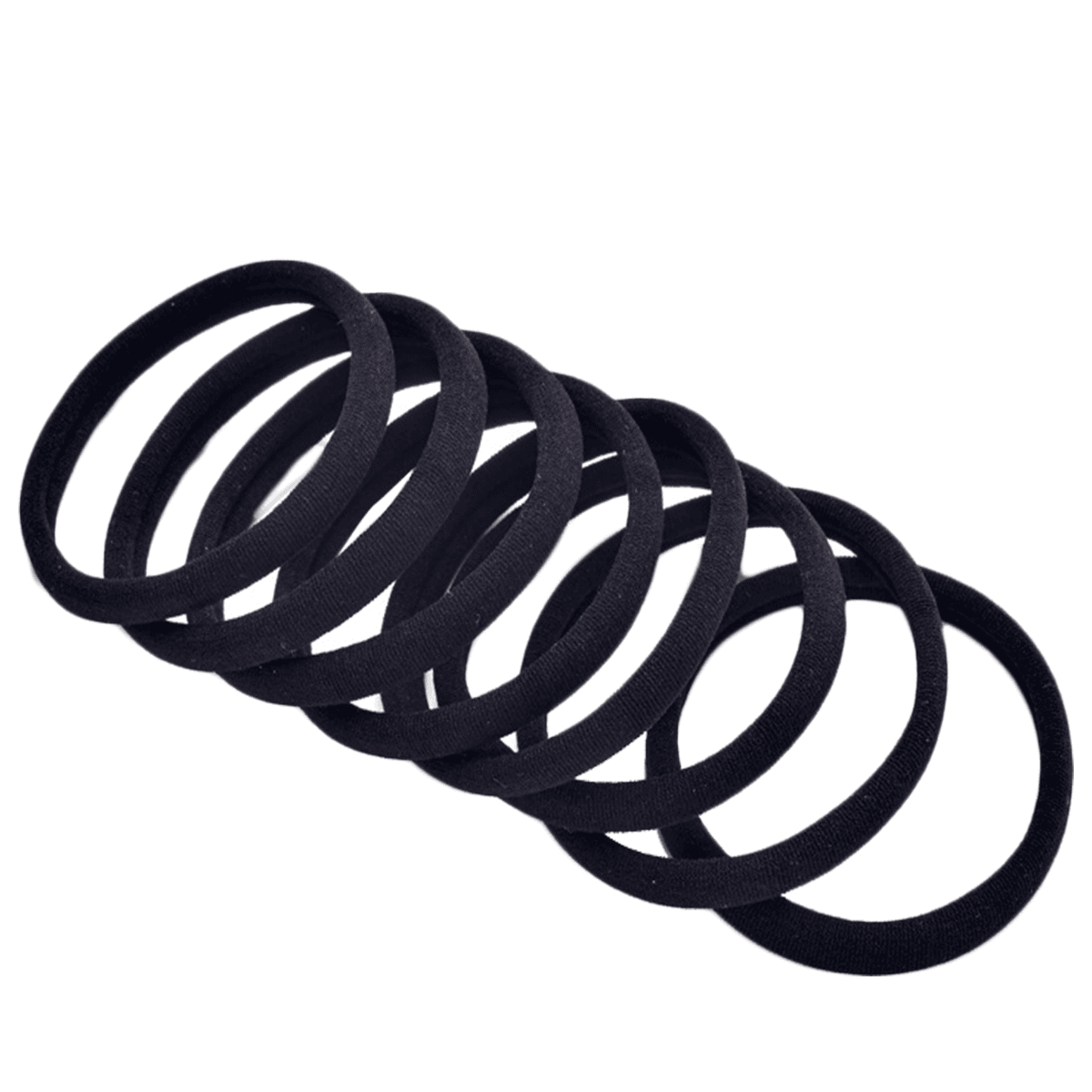 Elastico, supersoft, nero, dritto, forma stabile, 8 pezzi.