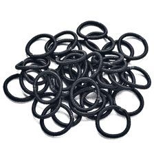 Mini Élastiques À Cheveux, Ø 15 mm, 40 pcs. - Noir