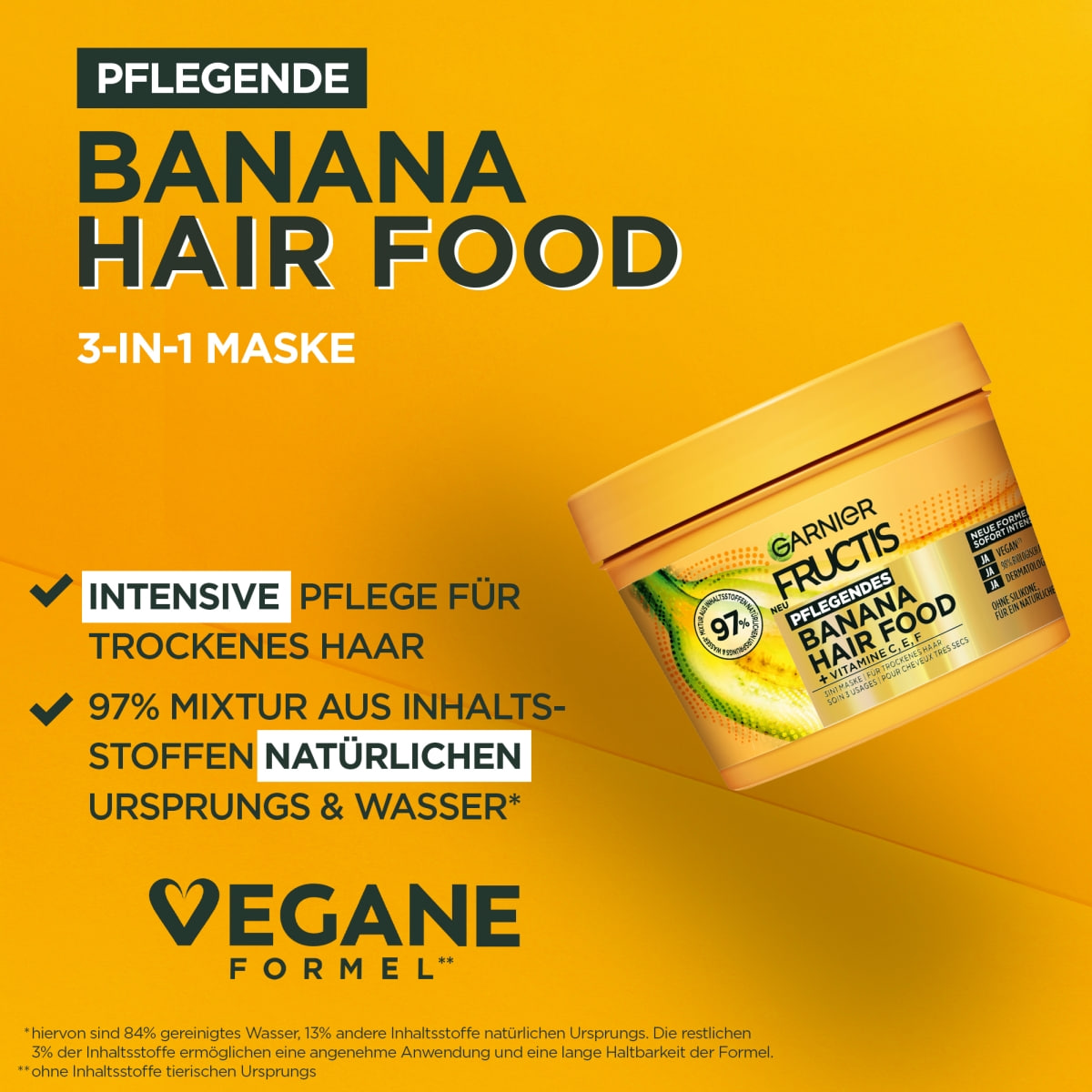 Pflegendes Banana Hair Food - 3 in 1 Maske