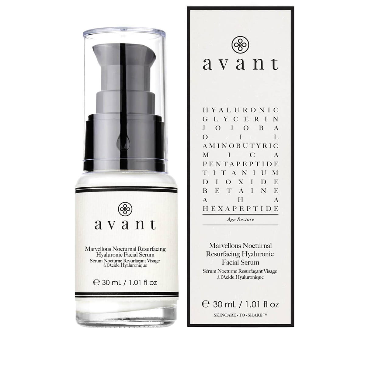 Marvellous Nocturnal Resurfacing Hyaluronic Facial Serum