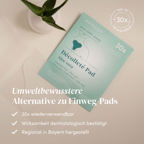 Wiederverwendbares Dekolleté Pad mit Aloe Vera