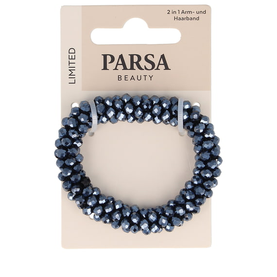 Elastico per capelli con perle blu