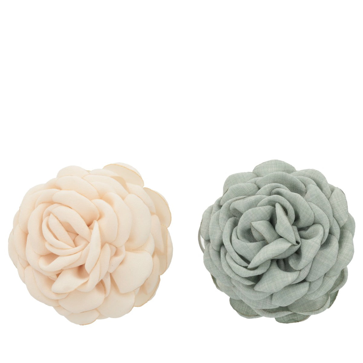 Fabric Flower On Hairclip