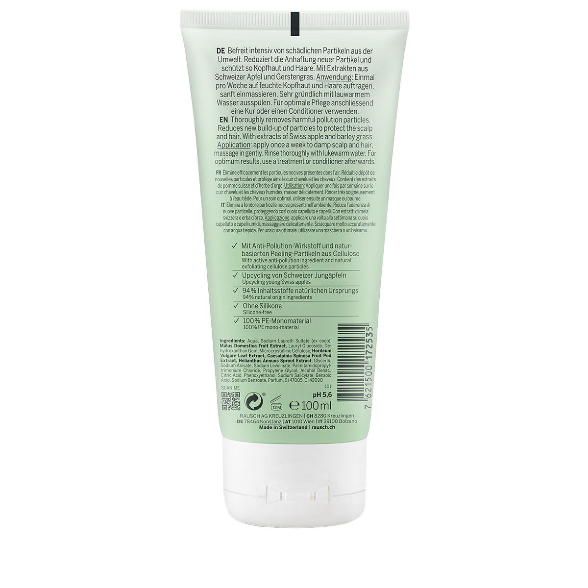 Anti-Pollution-Peeling-Shampoo mit Schweizer Apfel