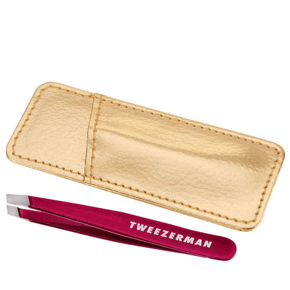 Mini Tweezers Oblique with Case Celestial Fuchsia