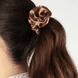 Scrunchie mit Rose - Braun