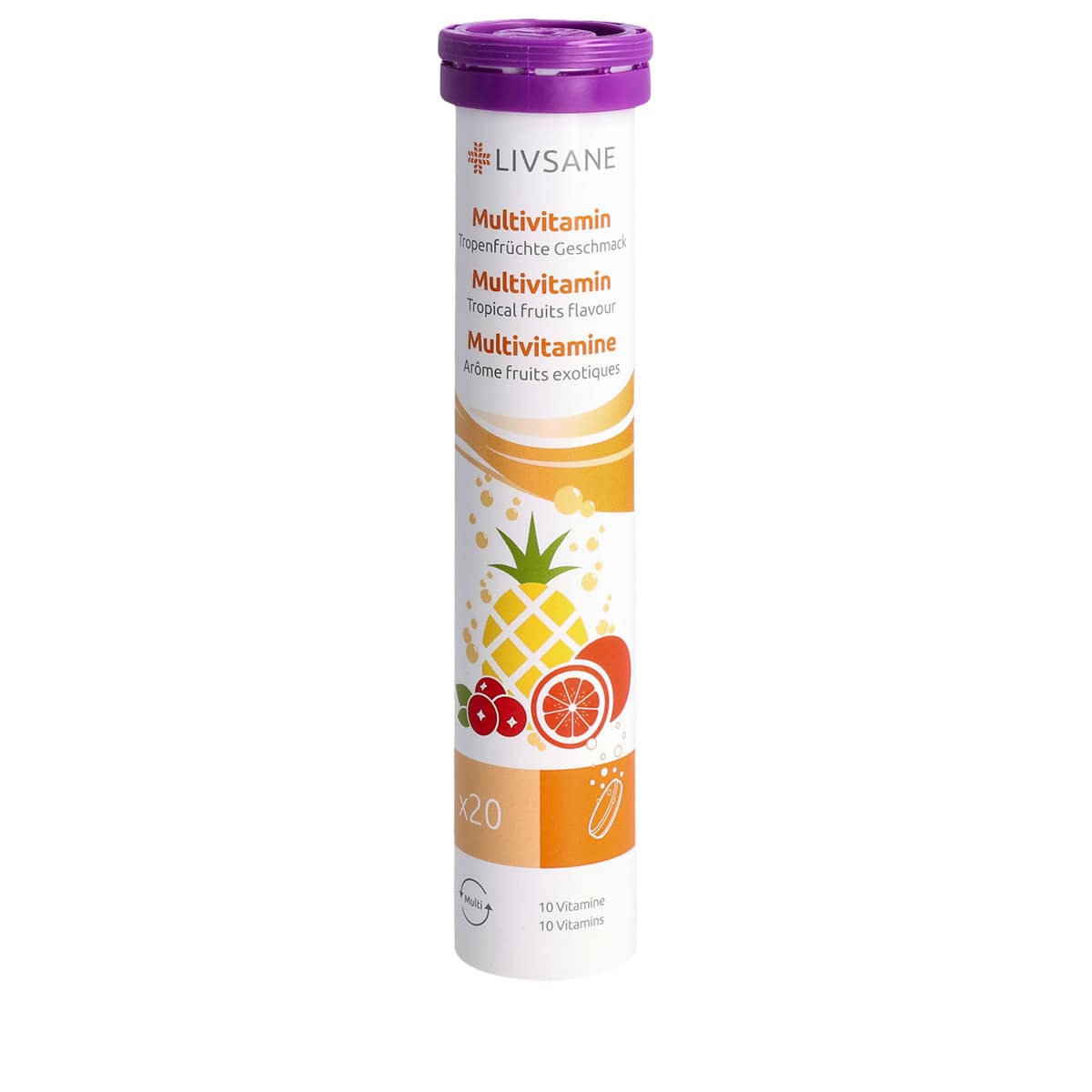 Multivitamin Tropical Fruit Flavor - 20 Capsules