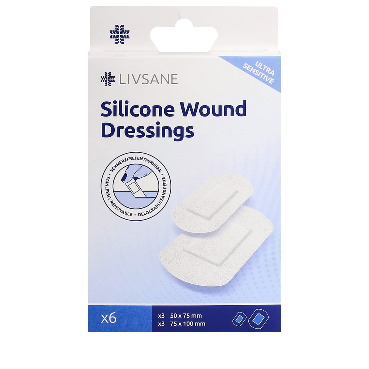 Pansements de silicone ultra sensibles - 6 pcs.