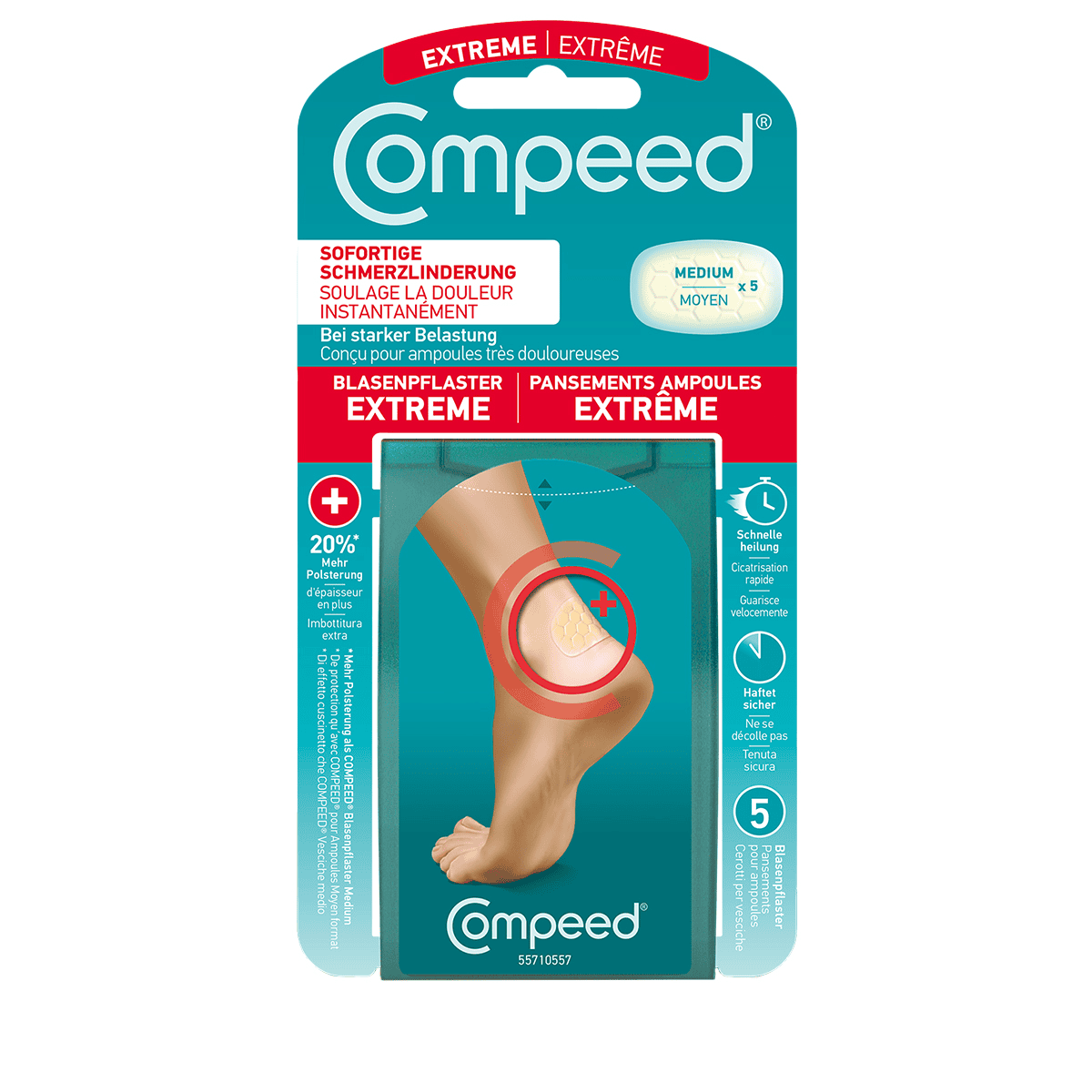 Pansements pour Ampoules Extrême Talon 5 pcs.