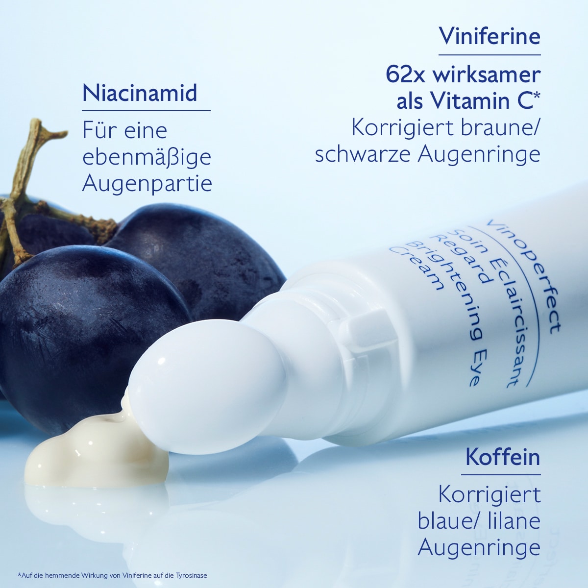 Aufhellende Augenpflege