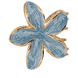 Set De Pinces Fleur Dorées Avec Finition Nacrée - Bleu Clair