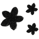 Lotus Hair Clip Crystal Effect - Black