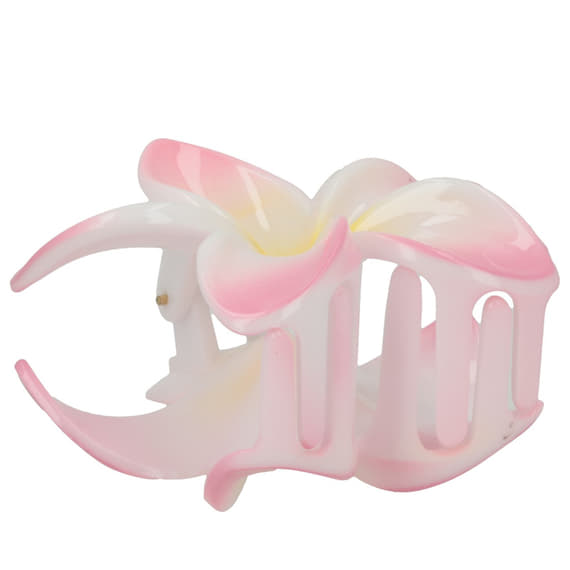 Pince À Cheveux Lotus - Rose‑Blanc
