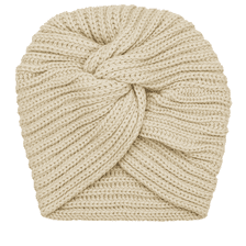 Knitted Turban Beanie - beige