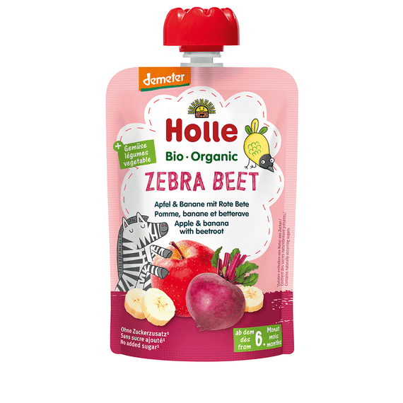 Zebra Beet Pouchy - Apfel & Banane mit Rote Bete