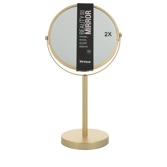 Make-up Mirror - gold, x1 and x2