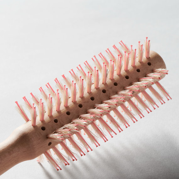 Round Wood Brush 0.75''