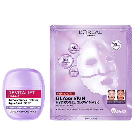 Aquafluid + Glass Skin Hydrogel Mask