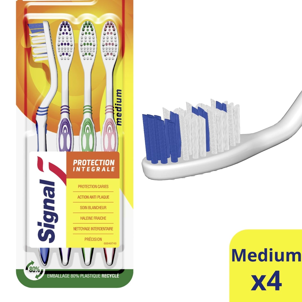 Zahnbürsten Protection Integrale Medium - 4er Pack