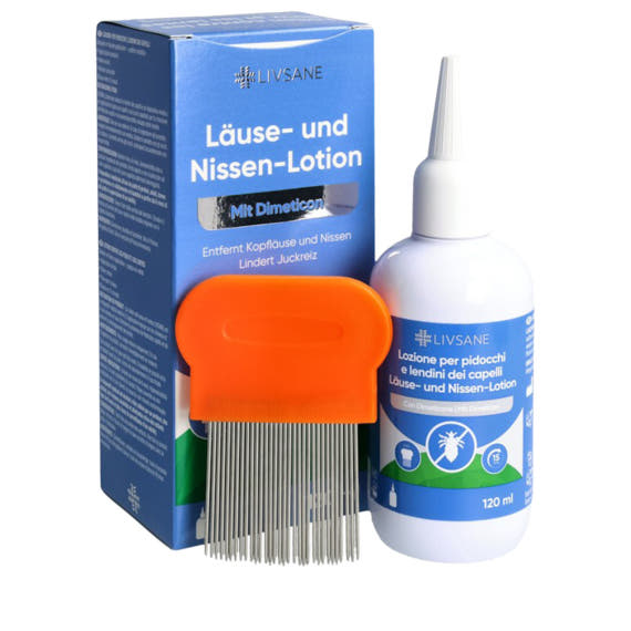 Lotion anti-poux et lentes Diméthicone avec peigne