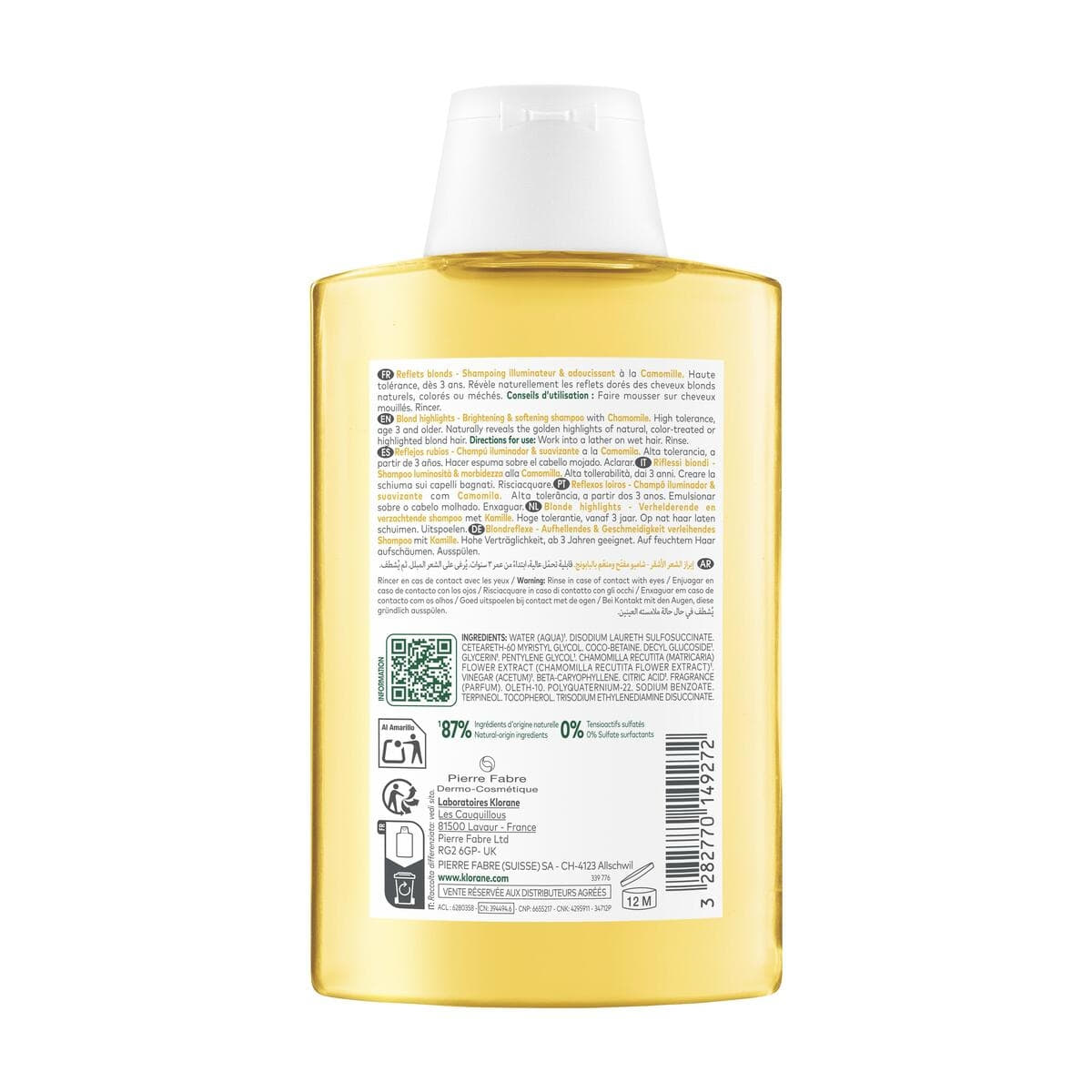 Shampooing Éclaircissant pour Cheveux Blonds