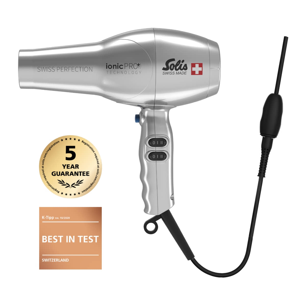 Swiss Perfection 360° ionicPro Silver Type 440 - Cable Length 3 m
