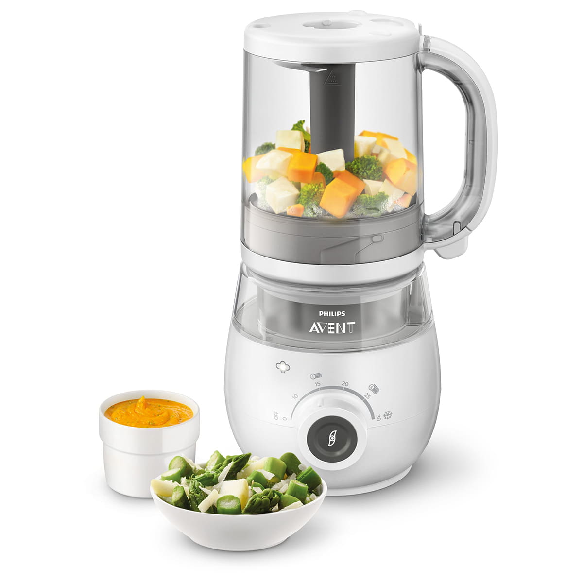 Cuocivapore e frullatore 4 in 1 premium