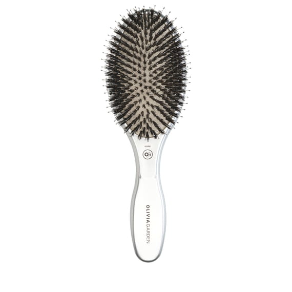 Expert Care Oval Boar&Nylon Bristles Silver