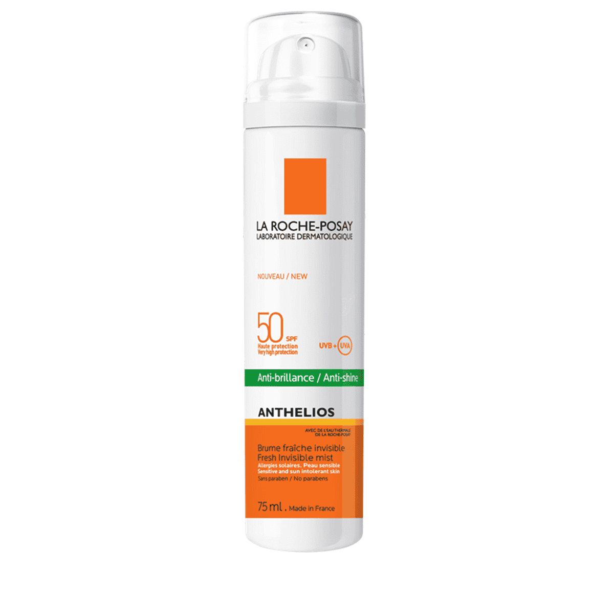 Spray Visage SPF50 - Crème Solaire Visage Transparent à l'eau thermale