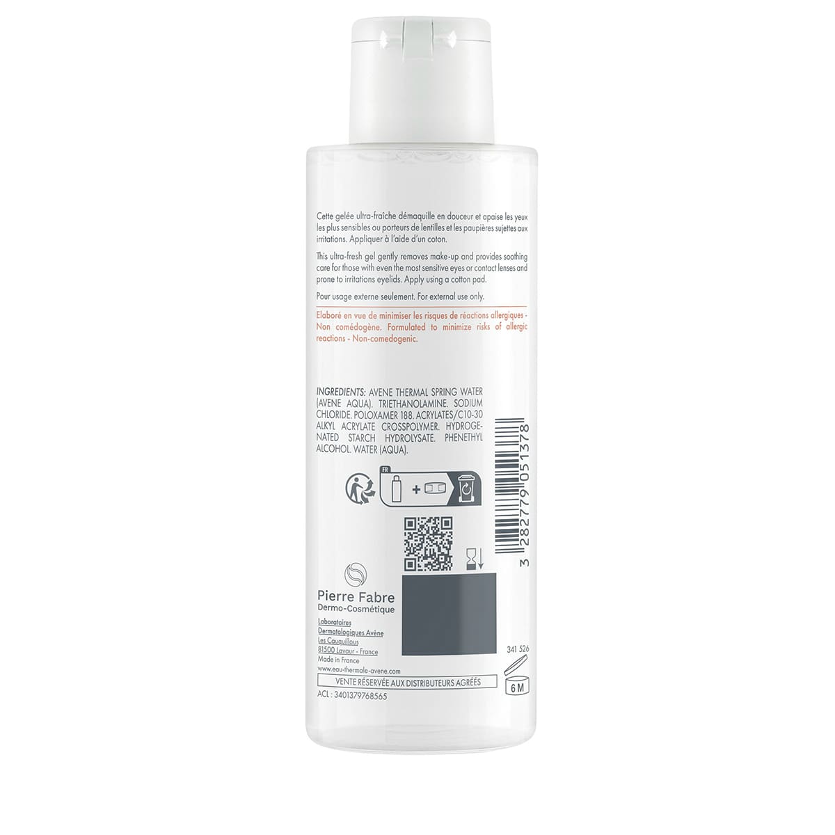 Mild eye make-up remover