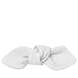 Leather Bow Small On Hair Clip White