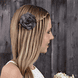 Flower on clip, grey brown