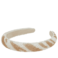 Pearl Headband - White, Gold