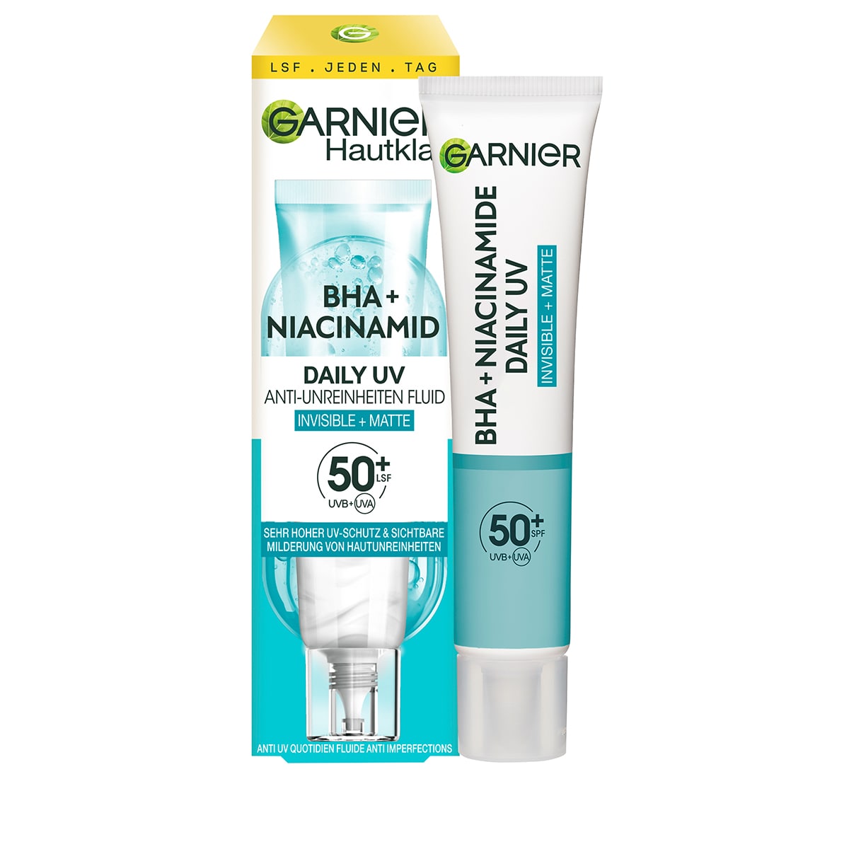 BHA + Niacinamide Daily-UV Anti-Imperfections Fluid Invisible + Matt SPF 50+