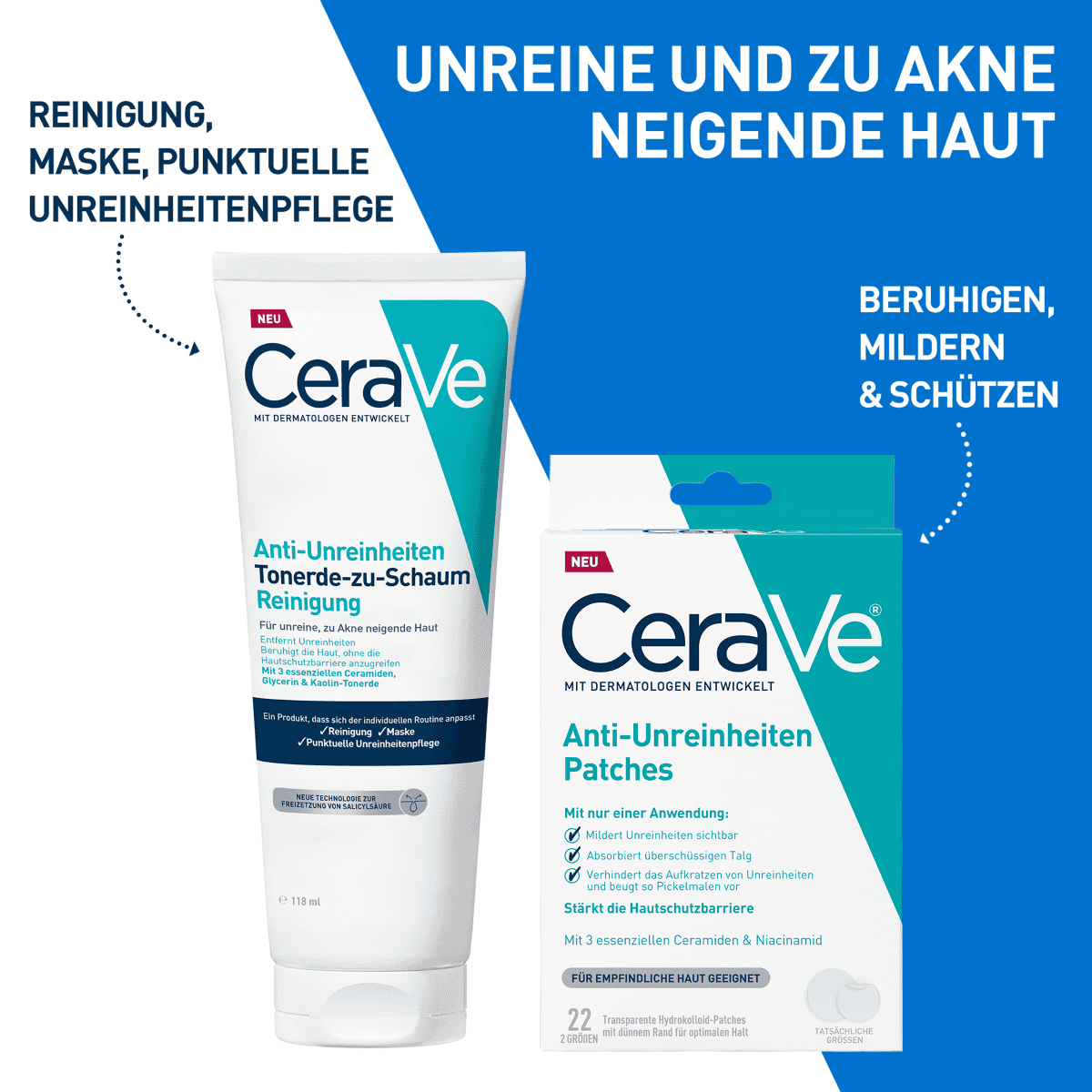 3in1 Tonerde-zu-Schaum Reinigung