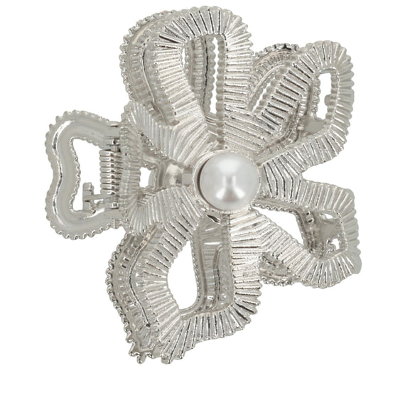 Flower Clip - Silver