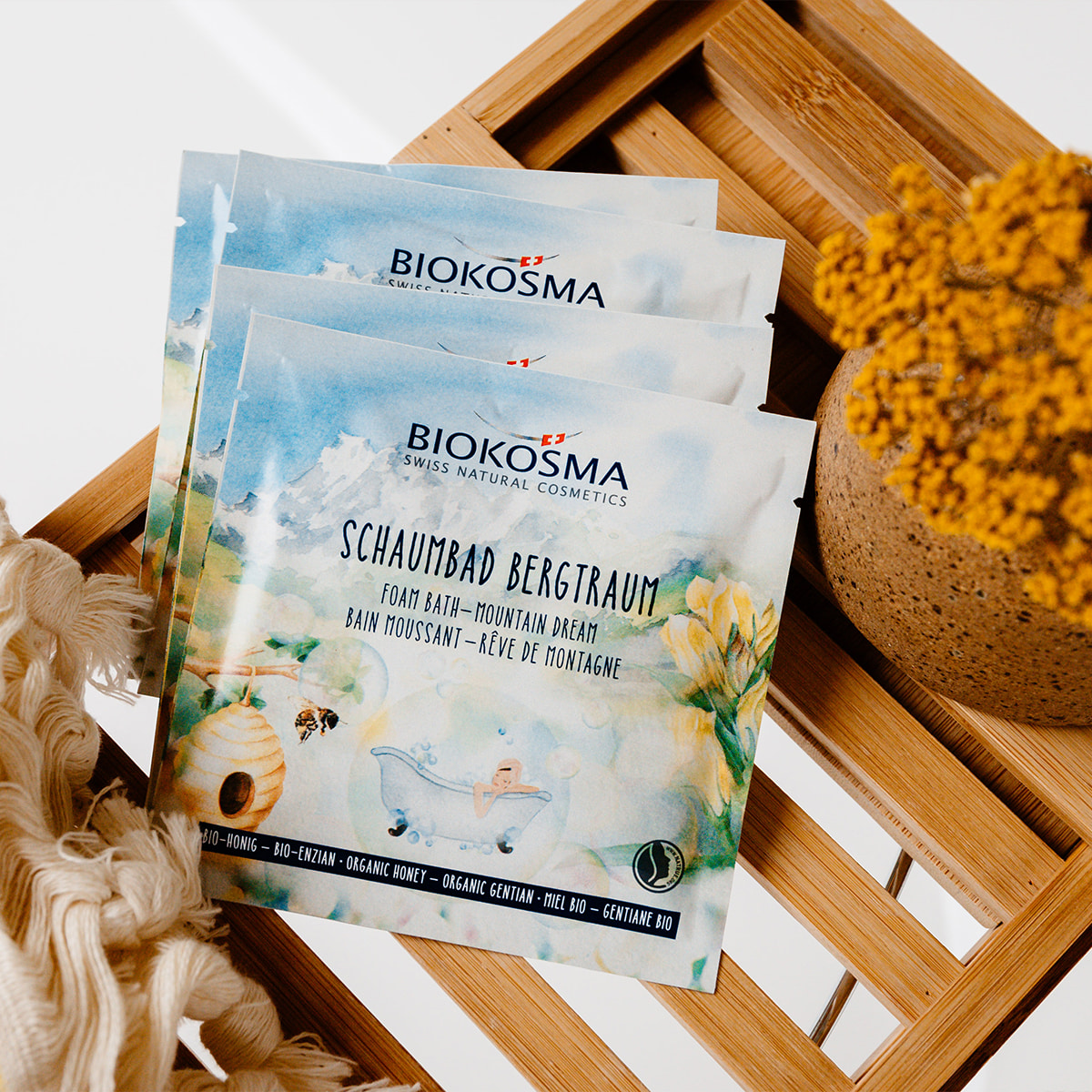 Bain moussant rêve de montagne miel BIO - gentiane BIO Sachet