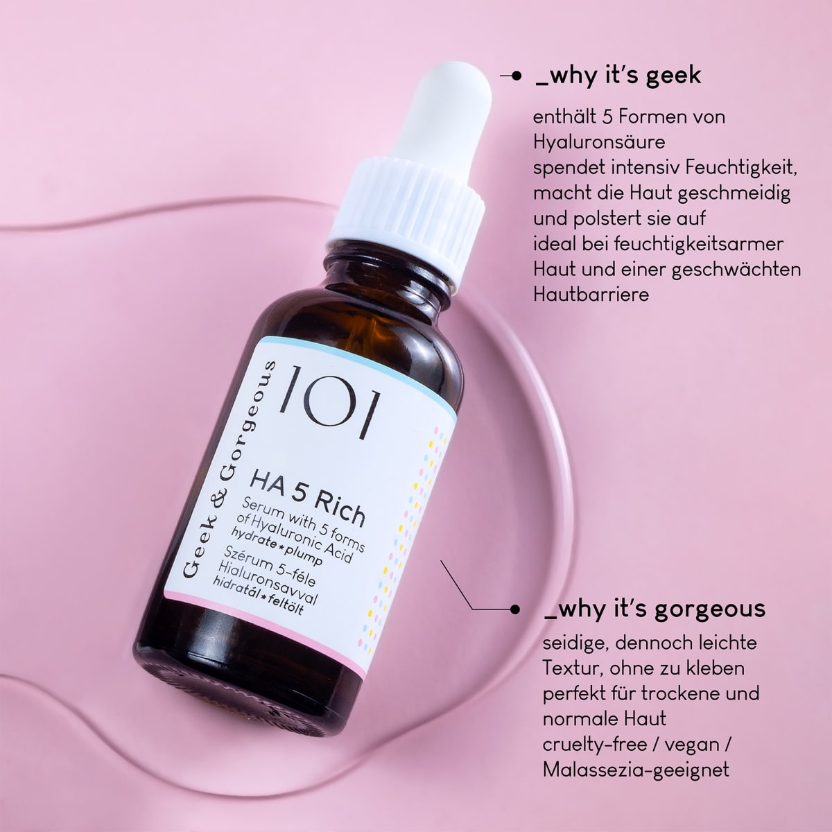 101 HA 5 Rich - Serum with 5 forms of Hyaluronic acid